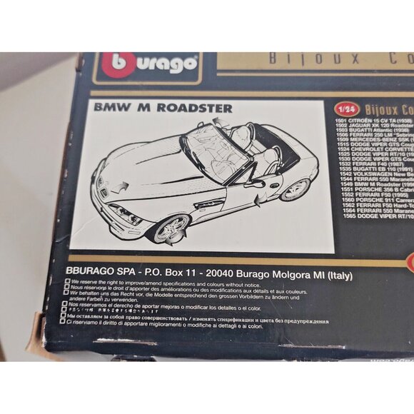 Bburago DIE-CAST METAL 1/24 BMW M 1996  Original Box  Italy - Picture 7 of 12